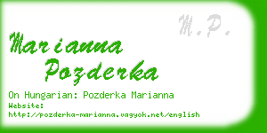 marianna pozderka business card